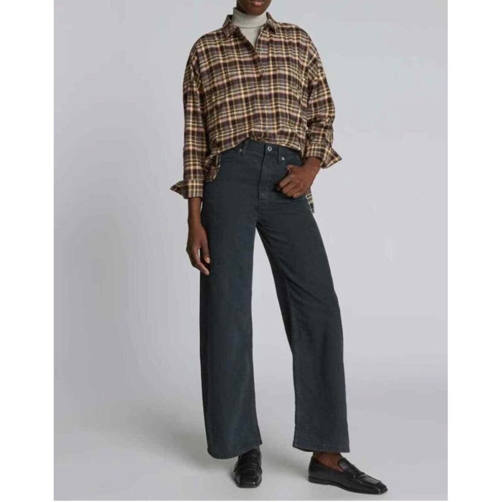 Everlane The Boxy Flannel Beech Plaid Size Small NWT $98 MSRP